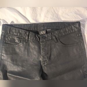 Armani Exchange Metallic Gray Skinny Pants